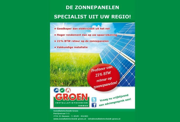 BTW terugvorderen op aanschaf zonnepanelen