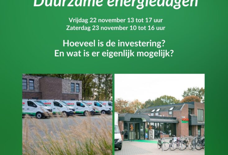 Energie bespaardagen bij Groen!